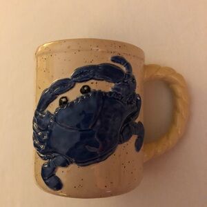 Blue Crab Ceramic Mug Maryland Eastern Shore Painted Unique Summer Season Beach